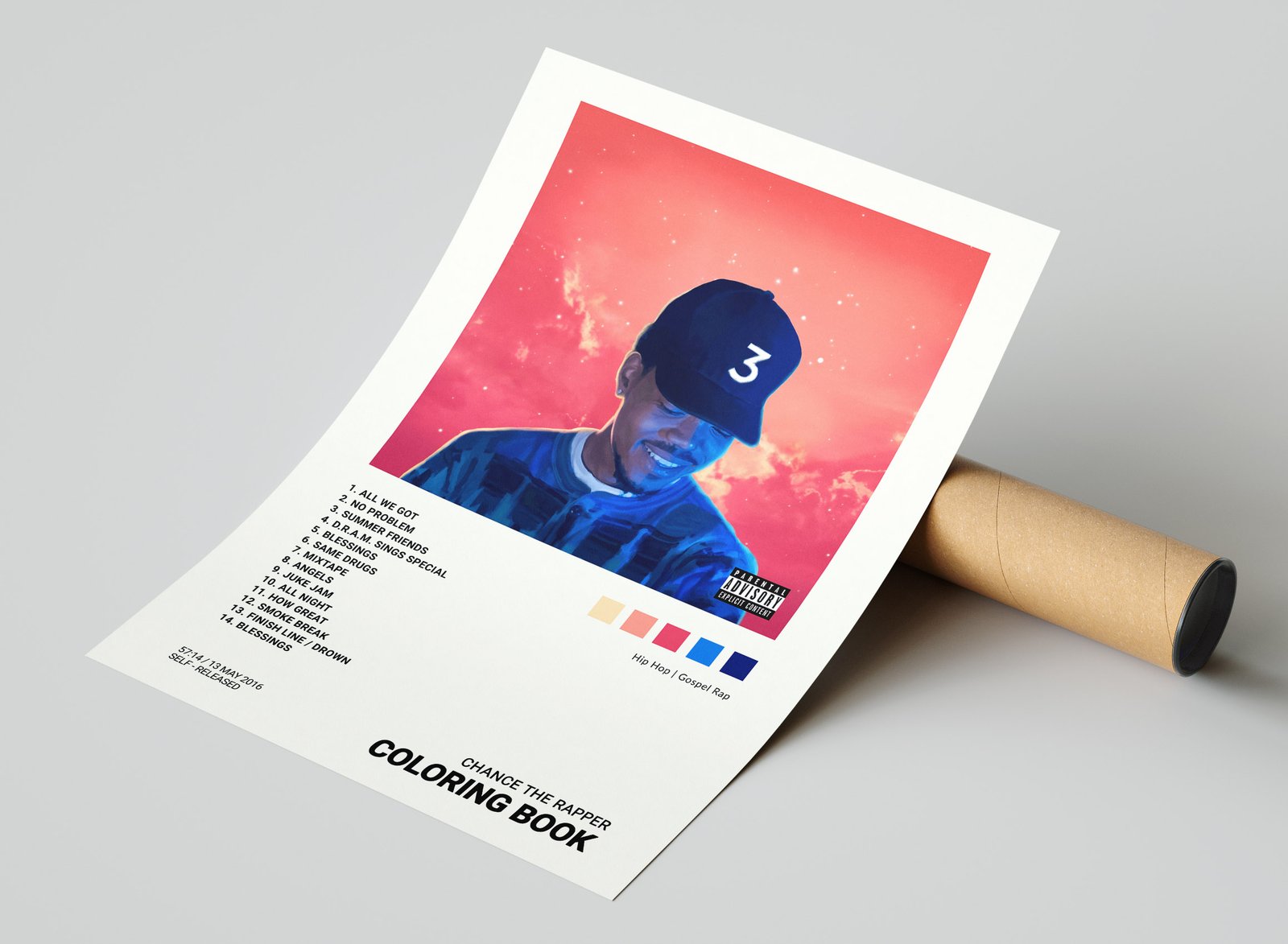 Chance the Rapper - Coloring Book Album Cover Poster